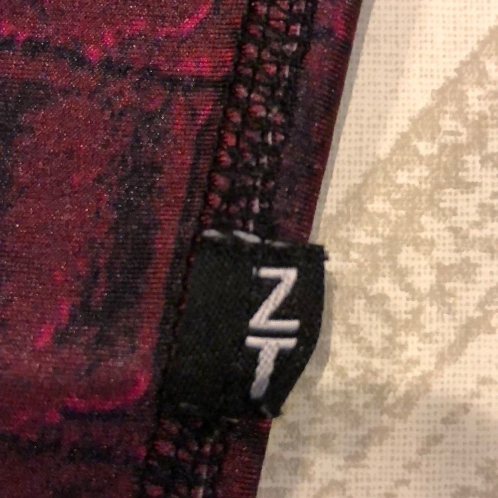 Zara Terez Snakeskin Print Maroon & Black Leggings - Picture 5 of 7